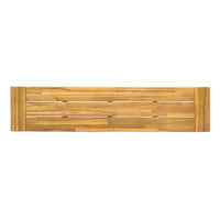 Lot de 2 bancs de salle à manger extérieurs, banc de patio en bois d'acacia, banc de jardin toutes saisons pour bord de piscine et repas extérieur - Panipeachy