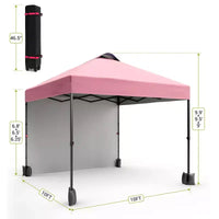 Tonnelle escamotable 3x3M avec protection solaire UPF 50+, paroi latérale amovible, toit ventilé, sac à roulettes, piquets pour patio extérieur, camping