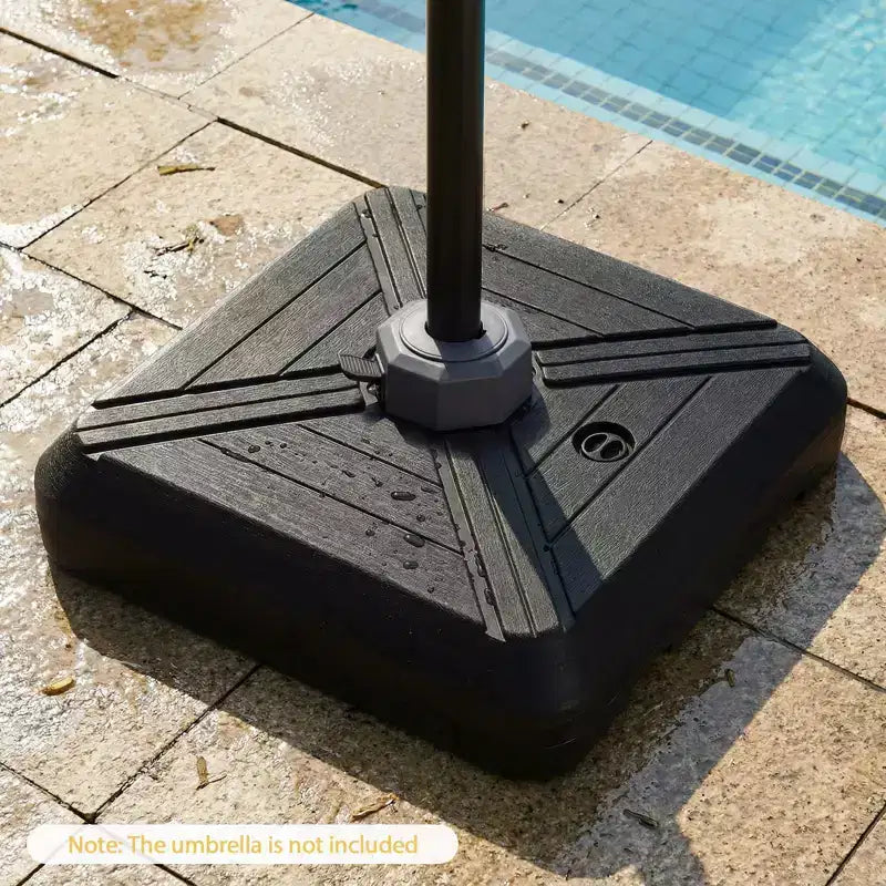 Base de parasol déporté Costway avec roulettes, pied en croix métallique pour jardin et piscine