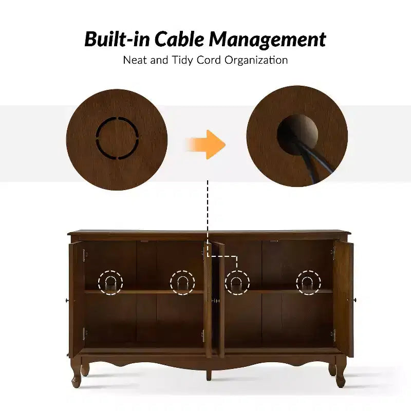 Buffet 4 portes large 58 po Janey|HULALA HOME-ACORN