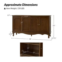 Buffet 4 portes large 58 po Janey|HULALA HOME-ACORN
