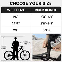 Vélo tout terrain NAYSAYE 26 pouces 21 vitesses pour adulte avec cadre en acier à haute teneur en carbone et double frein à disque mécanique, 67*26,5*38