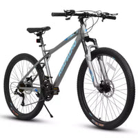 NAYSAYE 26 Inch Mountain Bike 21 Speed Adult Bicycle with High Carbon Steel Frame and Dual Mechanical Disc Brakes, 67*26.5*38