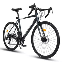 Vélo de route NAYSAYE 700C, 16 vitesses, cadre léger en aluminium avec double freins à disque pour hommes et femmes, 68*18*37.5