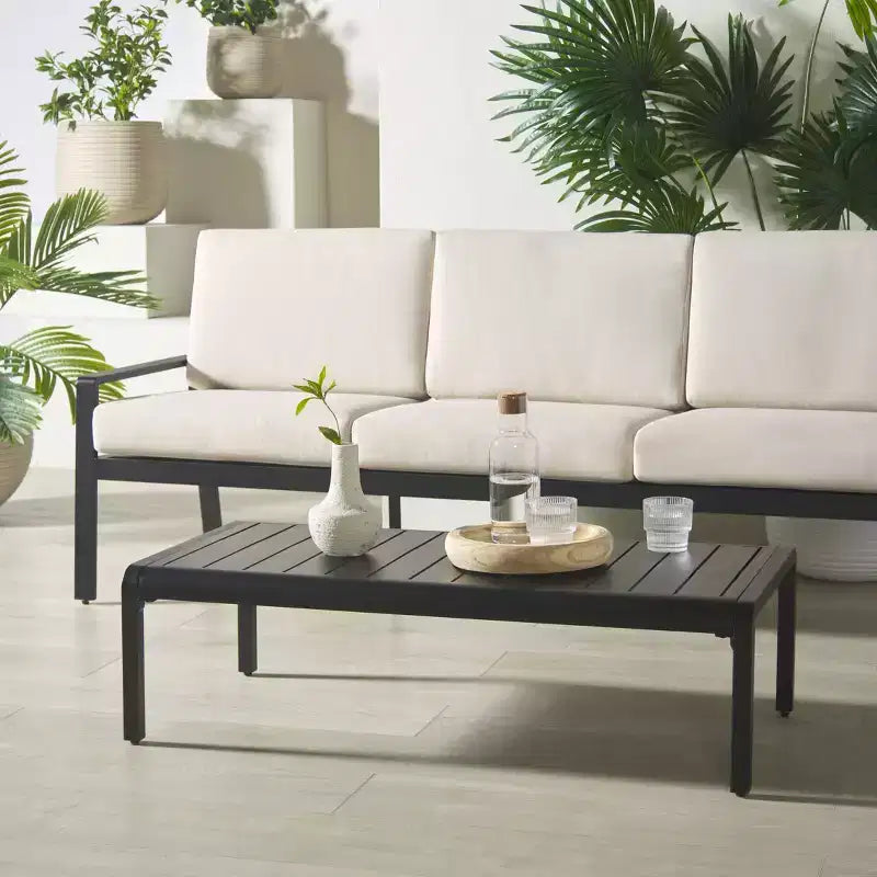 Guam Table basse extérieure - intérieur/extérieur - CPT2105 - noir - Safavieh Couture