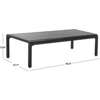 Guam Table basse extérieure - intérieur/extérieur - CPT2105 - noir - Safavieh Couture