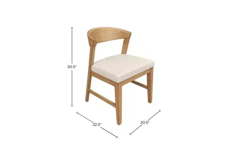 Chaises à dossier en bois Cove (lot de 2), naturel