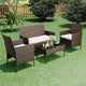 4-Piece Patio Furniture Set | Black | Outdoor Wicker Furniture with Coffee Table | Rattan Chairs Conversation Set | Weather-Resistant