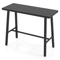 Costway Table de salle à manger rectangulaire avec cadre en métal, pour 4 à 6 personnes, avec pédale