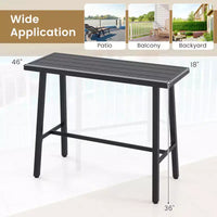 Costway Table de salle à manger rectangulaire avec cadre en métal, pour 4 à 6 personnes, avec pédale