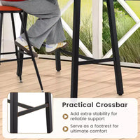 Costway Table de salle à manger rectangulaire avec cadre en métal, pour 4 à 6 personnes, avec pédale