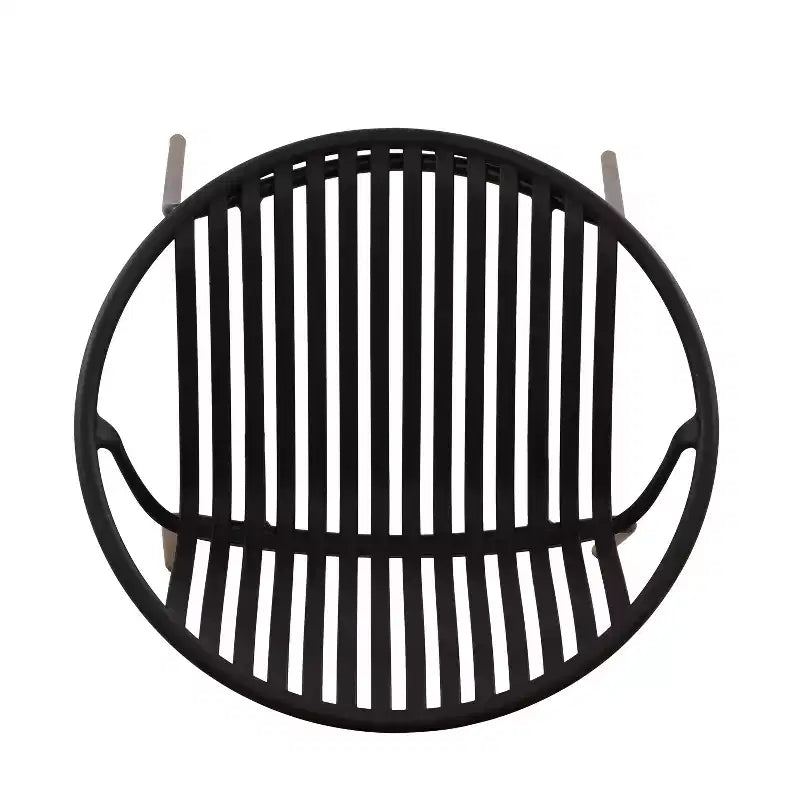 Chaises de salle à manger de terrasse Chaises empilables avec design respirant Style d'art moderne simple (Lot de 2), Pieds en métal + dossier en plastique, Noir