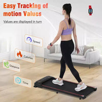 Tapis de marche Whisen pour exercice sous le bureau, tapis de course à domicile avec inclinaison pour petits espaces - Noir