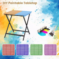 Table pliante Costway 28" pour terrasse avec plateau à lattes, table de bistrot portable
