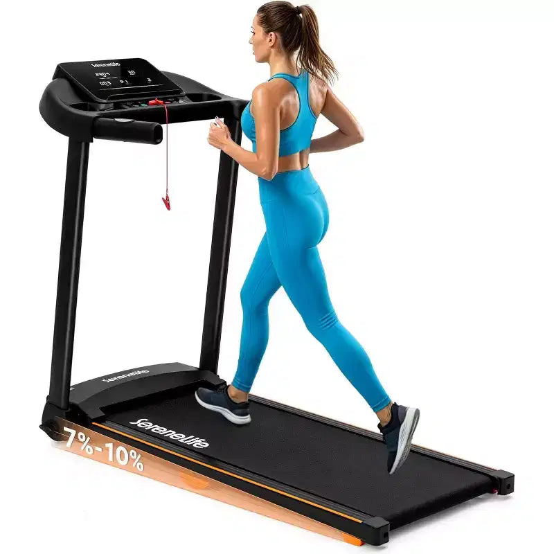Tapis de course numérique intelligent pliable SereneLife – 12 programmes prédéfinis (SLFTRD40BT)