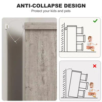 Commode COZONY 46.8'' de large 7 tiroirs, coffre de rangement en chêne naturel avec poignées encastrées