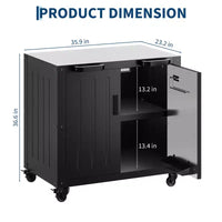 Chariot de barbecue extérieur modulaire avec meuble de rangement - plateau en acier inoxydable - bar îlot de cuisine pour pelouse et jardin - accessoire de barbecue durable
