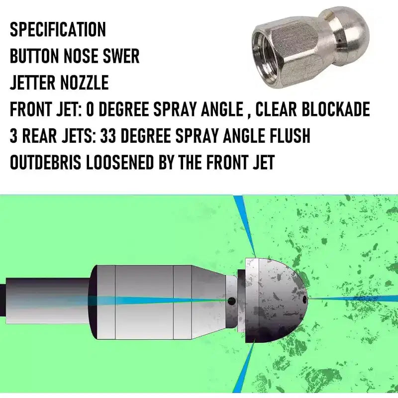 Kit de déboucheur de canalisations au jet (tuyau vert)
