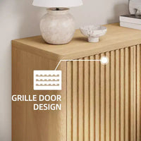 Meuble à chaussures 46 po avec porte cannelée, rangement 5 niveaux avec 4 étagères réglables, organisateur à chaussures rustique pour entrée, couloir, salon