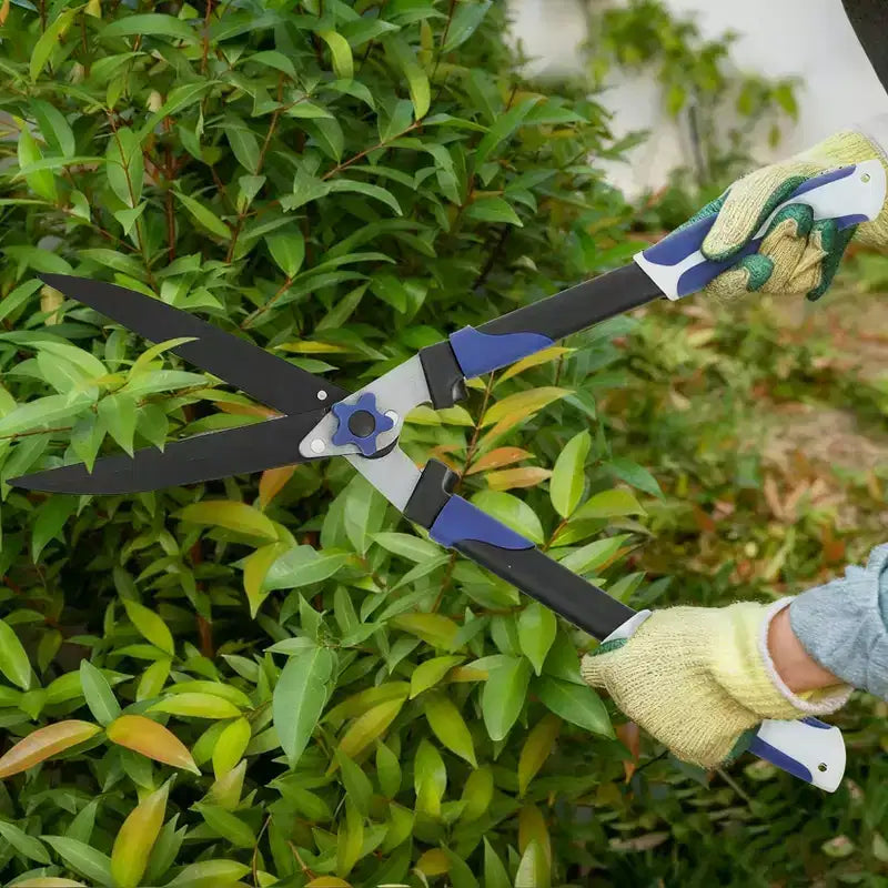 Cisaille à haie de 60 cm, ciseaux de jardin à lame ondulée et sécateur, cisaille de jardin pour tailler/façonner les haies et arbustes dans la pelouse et le jardin