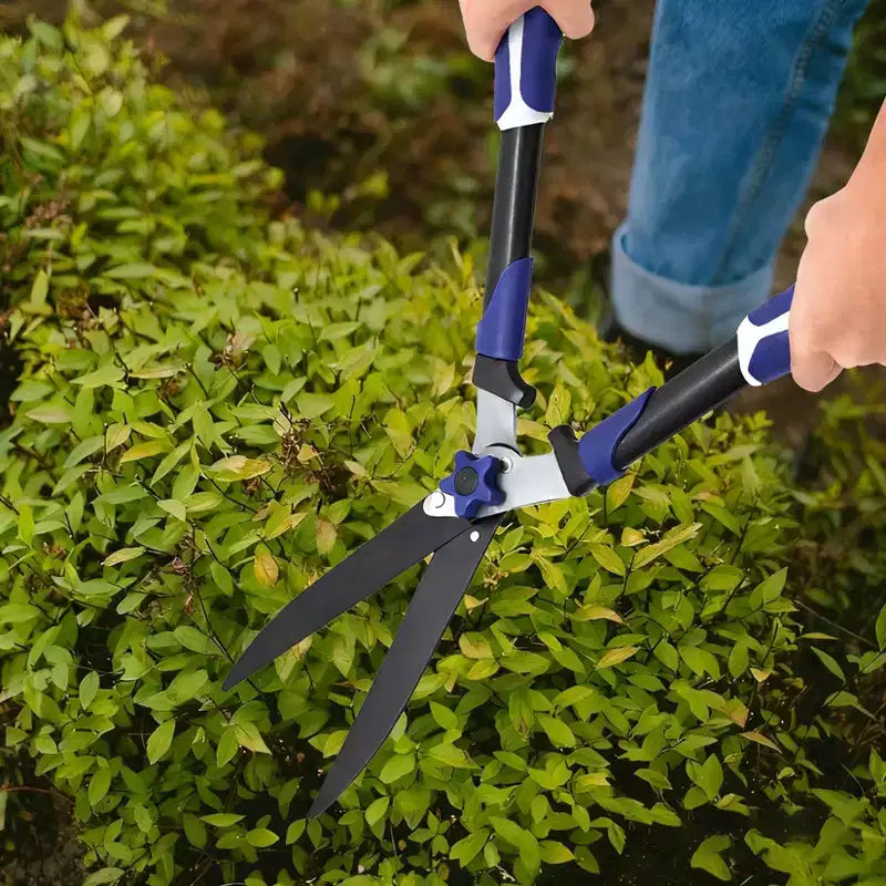 Cisaille à haie de 60 cm, ciseaux de jardin à lame ondulée et sécateur, cisaille de jardin pour tailler/façonner les haies et arbustes dans la pelouse et le jardin