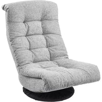 Chaise longue pivotante en mousse Summit Adventure avec appuie-tête, compatible avec le sol, chaise de jeu réglable, gris 26x23x14 pouces