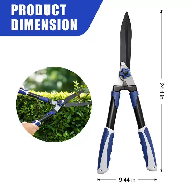 24 cisailles à haie robustes à lames ondulées, sécateurs de jardin professionnels, cisailles taille-haie pour une taille et un aménagement paysager précis