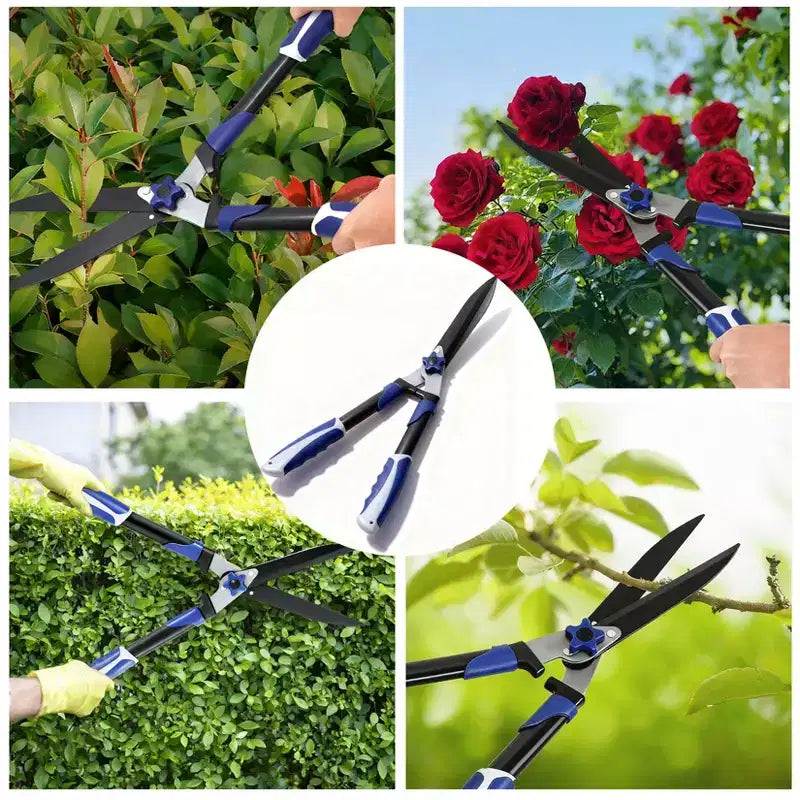 24 cisailles à haie robustes à lames ondulées, sécateurs de jardin professionnels, cisailles taille-haie pour une taille et un aménagement paysager précis