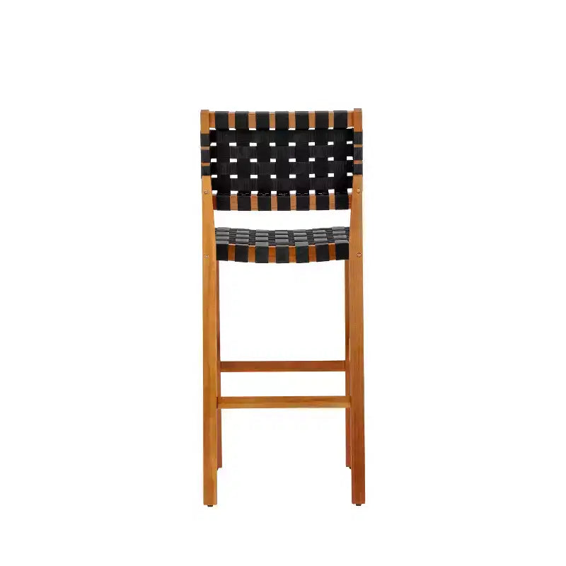 Christopher Knight Home Elara Tabourets de bar de style ferme en bois d'acacia et corde tressee pour patio (lot de 2)