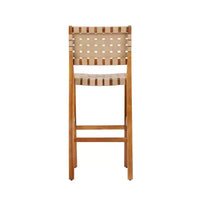 Christopher Knight Home Elara Tabourets de bar de style ferme en bois d'acacia et corde tressee pour patio (lot de 2)