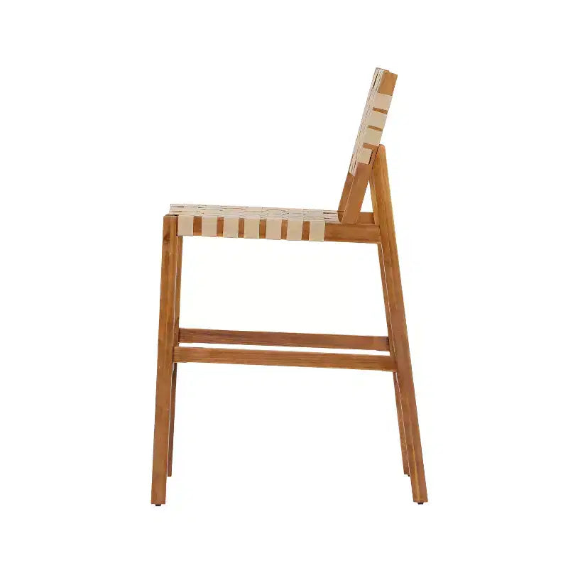 Christopher Knight Home Elara Tabourets de bar de style ferme en bois d'acacia et corde tressee pour patio (lot de 2)