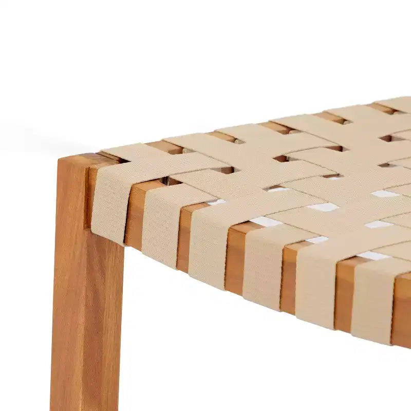 Christopher Knight Home Elara Tabourets de bar de style ferme en bois d'acacia et corde tressee pour patio (lot de 2)