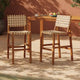 Christopher Knight Home Elara Farmhouse Patio Acacia Wood Woven Rope Bar Stools (Set of 2)