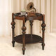 Table d'appoint ronde classique en bois massif GDFStudio Violet avec étagère inférieure