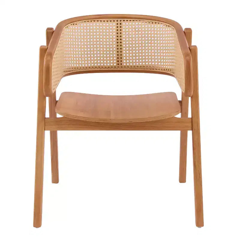 Chaises de salle à manger en rotin style ferme Christopher Knight Home Stellan en hévéa à dossier incurvé
