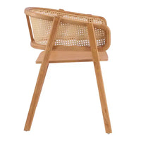 Chaises de salle à manger en rotin style ferme Christopher Knight Home Stellan en hévéa à dossier incurvé