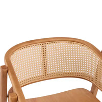 Chaises de salle à manger en rotin style ferme Christopher Knight Home Stellan en hévéa à dossier incurvé
