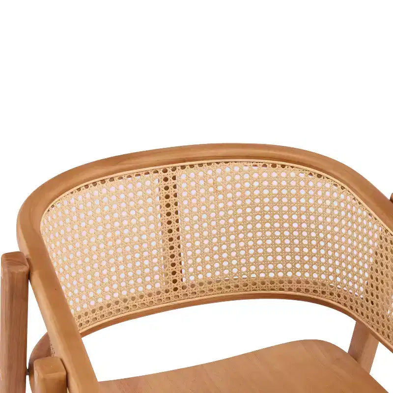 Chaises de salle à manger en rotin style ferme Christopher Knight Home Stellan en hévéa à dossier incurvé