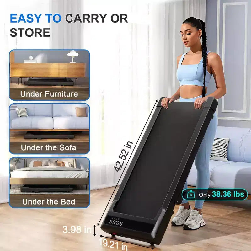 Tapis de course Superun Walking Pad avec inclinaison manuelle de 6 %, vitesse de 0,96 à 6,1 km/h, 2,5 CV, capacité de 136 kg