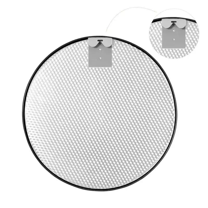 Miroir mural rond 24 à cadre en aluminium, miroir de salle de bain mural HD incassable sans distorsion en verre, miroir de courtoisie pour salon, entrée, chambre
