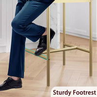 Tabourets de bar hauteur comptoir Acekool 25,5 po, lot de 4, chaises de cuisine rembourrées avec repose-pied pour îlot