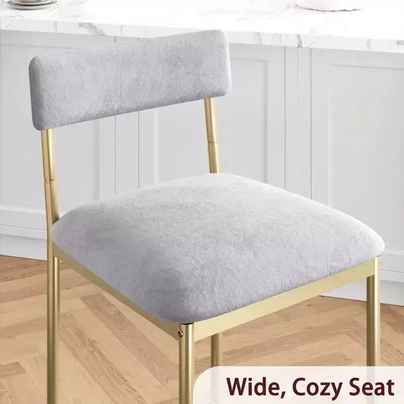 Tabourets de bar hauteur comptoir Acekool 25,5 po, lot de 4, chaises de cuisine rembourrées avec repose-pied pour îlot