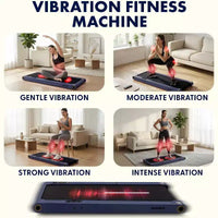 Tapis de marche 2-en-1 Squatz avec plaques vibrantes et guidon bleu
