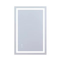 Miroir de coiffeuse mural SUMERAIN 24x36 po en verre trempé, anti-buée, certifié ETL, miroir de salle de bain intelligent à mémoire