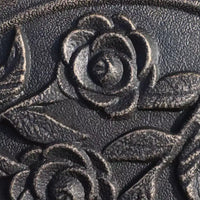 Pied de parasol rond en résine 18, support de parasol de marché 20 lb avec motif floral de roses décoratif