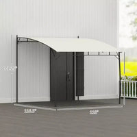 Pergola gazebo d'extérieur, abri pare-soleil de jardin avec structure metallique pour porche, terrasse et patio