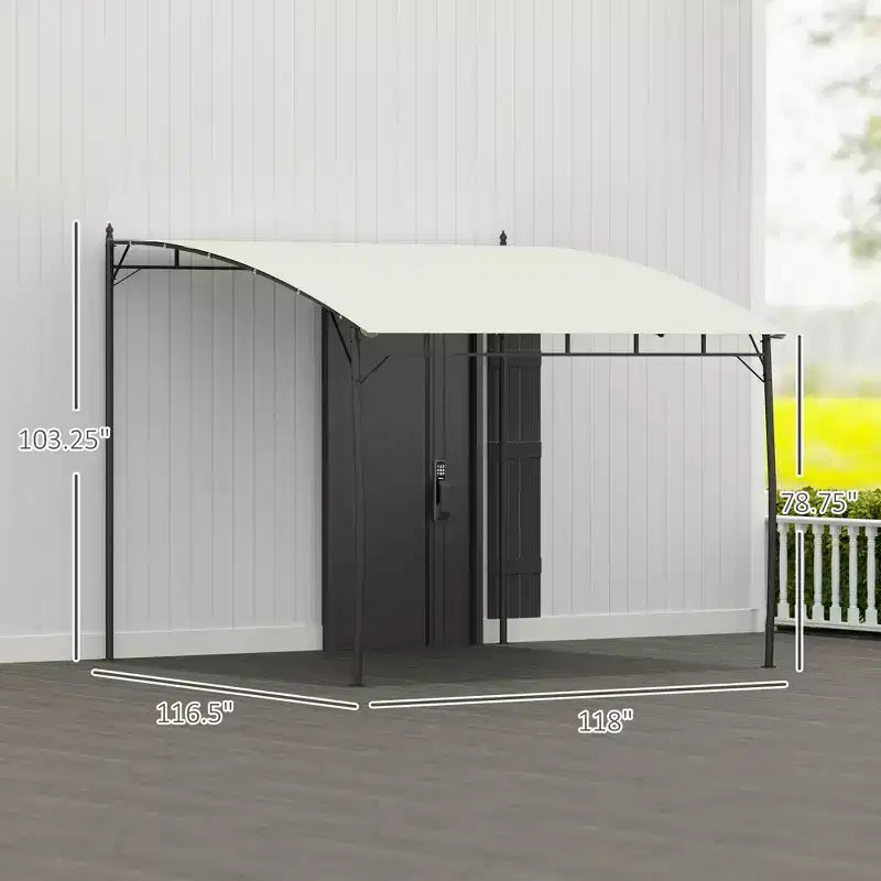 Pergola gazebo d'extérieur, abri pare-soleil de jardin avec structure metallique pour porche, terrasse et patio
