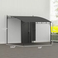 Pergola gazebo d'extérieur, abri pare-soleil de jardin avec structure metallique pour porche, terrasse et patio
