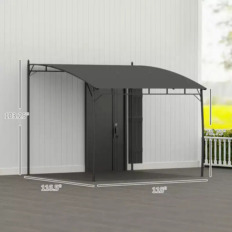 Pergola gazebo d'extérieur, abri pare-soleil de jardin avec structure metallique pour porche, terrasse et patio