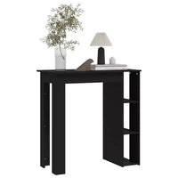 vidaXL Table de bar avec étagère Bois d'ingénierie Salle à manger Cuisine Haute Haute Murale Pièce
